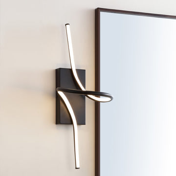 Sketch 9" Minimalist Metal Integrated LED Vanity Light Sconce - JONATHAN Y